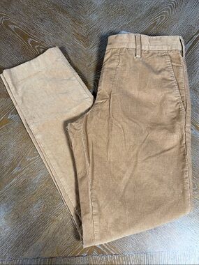 LAND’S END Men's Corduroy Slim Fit Pants in Tan 31